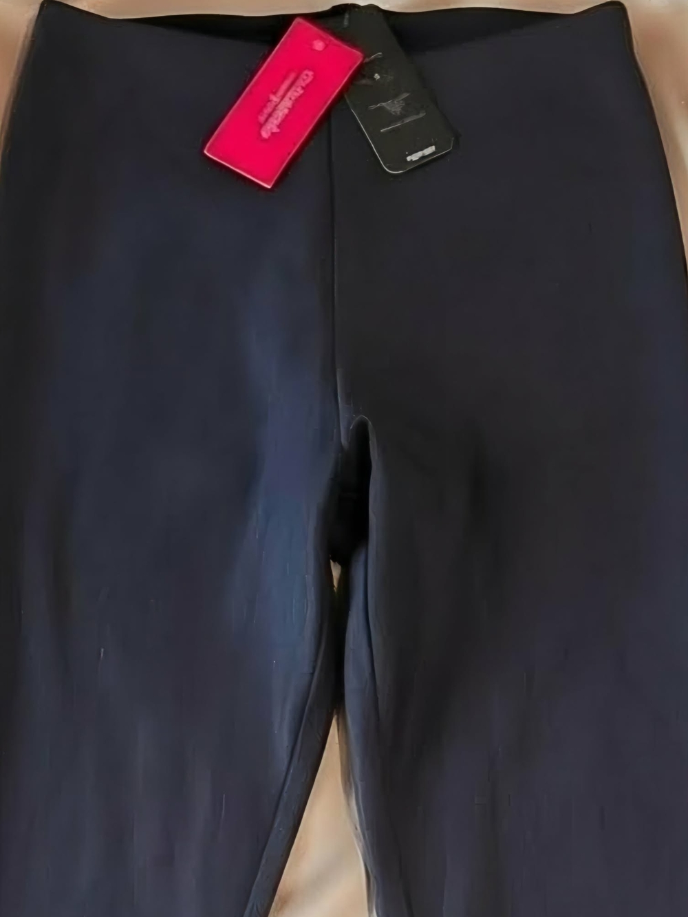 Commando Black Leggings with Pink Logo Print